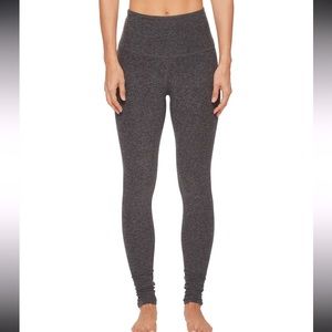 beyond yoga charcoal/black spacedye high waisted long leggings sz L